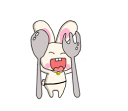 Rabbit enjoy life sticker #7546934