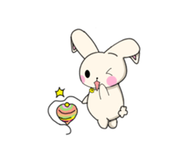 Rabbit enjoy life sticker #7546939
