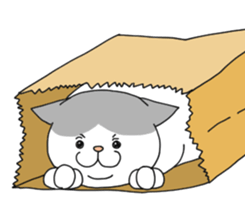 A cute world out of cat 2 sticker #7547735