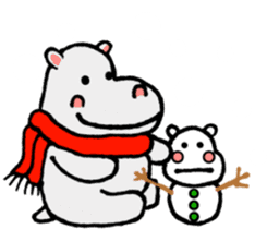 Lovely Hippopotamus Kabajiro sticker #7547810
