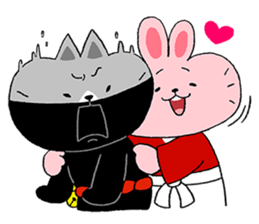 Ninja Cat & Samurai Rabbit sticker #7547903