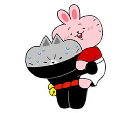 Ninja Cat & Samurai Rabbit sticker #7547917