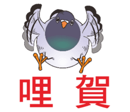 Messenger pigeon manure sticker #7548023