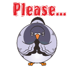 Messenger pigeon manure sticker #7548024