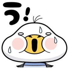 Cute plump gull sticker #7548234