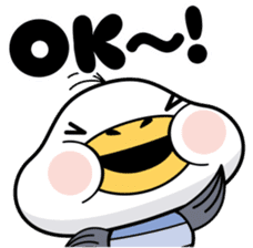 Cute plump gull sticker #7548258