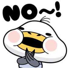 Cute plump gull sticker #7548259