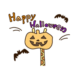 Life of cute giraffe 10th.Autumn sticker #7548381
