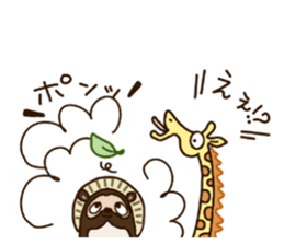 Life of cute giraffe 10th.Autumn sticker #7548393