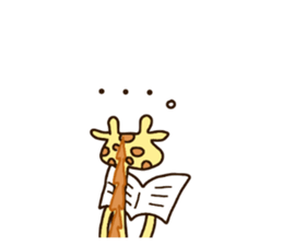 Life of cute giraffe 10th.Autumn sticker #7548412