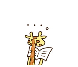Life of cute giraffe 10th.Autumn sticker #7548412