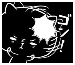 Black cat black joke sticker #7550036