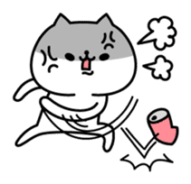 The exaggerated too cat sticker #7550224