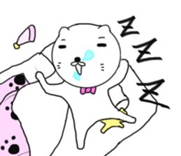 White gentleman cat sticker #7551007