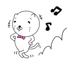 White gentleman cat sticker #7551009