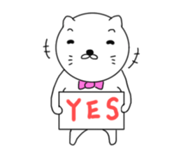 White gentleman cat sticker #7551018