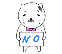 White gentleman cat sticker #7551019