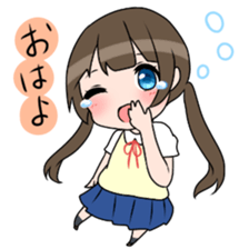 Three high school girls sticker #7551028