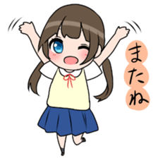 Three high school girls sticker #7551033