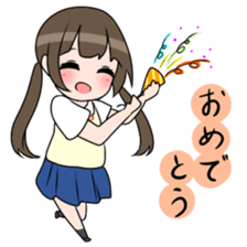 Three high school girls sticker #7551035