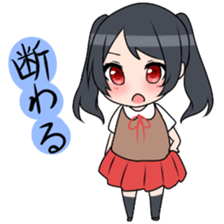 Three high school girls sticker #7551039