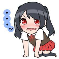 Three high school girls sticker #7551043