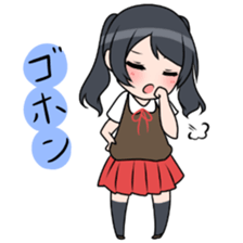 Three high school girls sticker #7551044