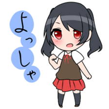 Three high school girls sticker #7551047