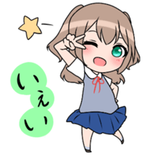 Three high school girls sticker #7551048