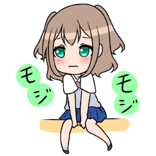 Three high school girls sticker #7551054