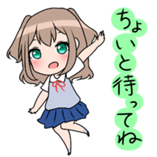 Three high school girls sticker #7551057