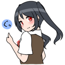 Three high school girls sticker #7551064