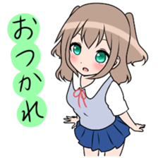 Three high school girls sticker #7551066