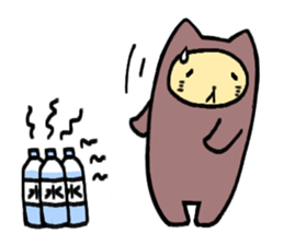 sleeping bag cat san sticker #7551173