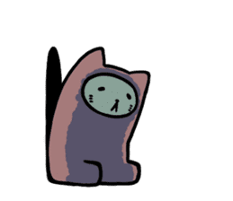 sleeping bag cat san sticker #7551177