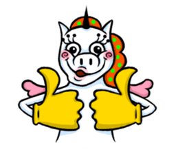 Colorful Unicorn Coco sticker #7551256