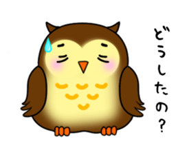 Owl with 40 emotion or pattern sticker #7551677