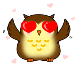 Owl with 40 emotion or pattern sticker #7551680