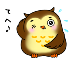 Owl with 40 emotion or pattern sticker #7551682