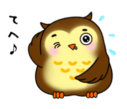 Owl with 40 emotion or pattern sticker #7551682