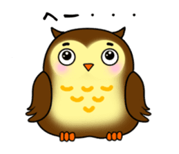 Owl with 40 emotion or pattern sticker #7551684