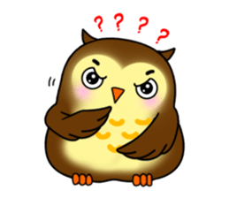 Owl with 40 emotion or pattern sticker #7551686