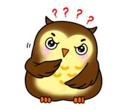 Owl with 40 emotion or pattern sticker #7551686