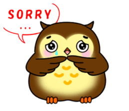 Owl with 40 emotion or pattern sticker #7551693