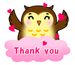 Owl with 40 emotion or pattern sticker #7551694