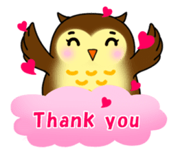 Owl with 40 emotion or pattern sticker #7551694