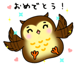 Owl with 40 emotion or pattern sticker #7551704