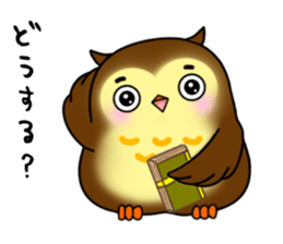 Owl with 40 emotion or pattern sticker #7551705