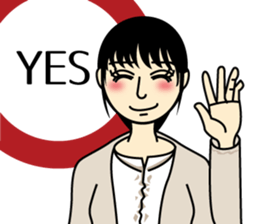 I drink sake happily. sticker #7552014