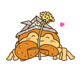 samurai warrior helmet crab sticker #7552072